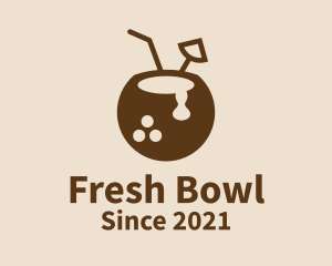 Coconut Bowling Ball  logo design