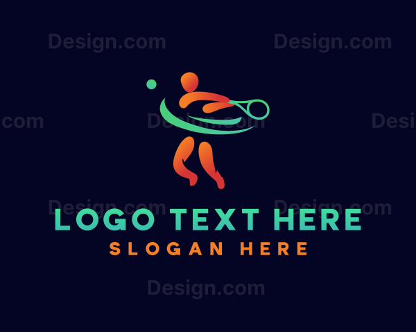 Athlete Tennis Ball Logo