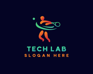 Athlete Tennis Ball Logo