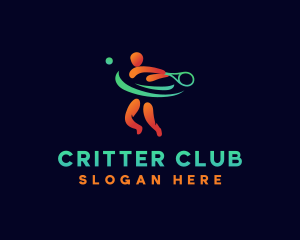 Athlete Tennis Ball logo design