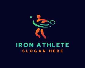 Athlete Tennis Ball logo design