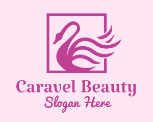 Pink Swan Salon logo design