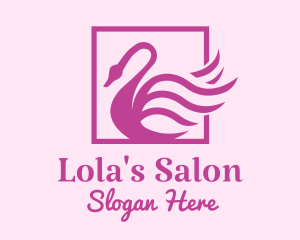 Pink Swan Salon logo design