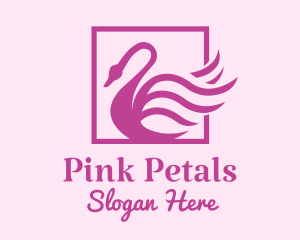 Pink Swan Salon logo design