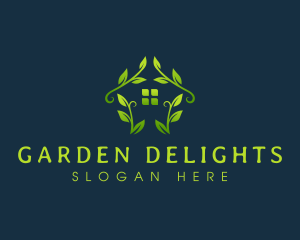 Leaf Garden House logo design