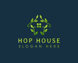 Leaf Garden House logo design