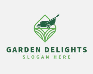 Field Gardening Lawn Mower logo design