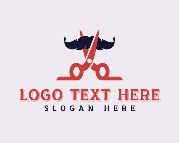 Mustache logo example 3