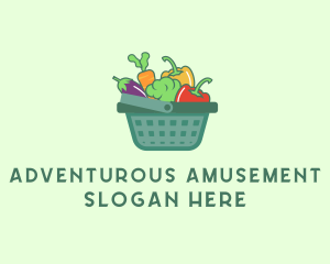 Vegetable Grocery Basket logo design