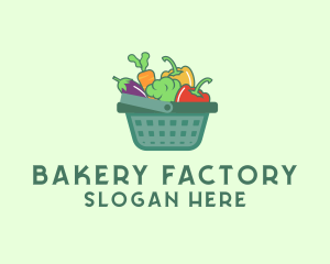 Vegetable Grocery Basket logo design