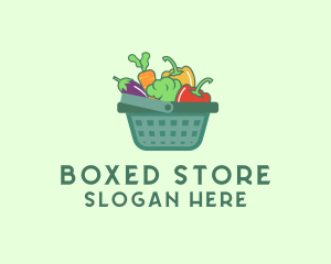 Vegetable Grocery Basket logo design