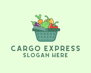 Vegetable Grocery Basket logo design