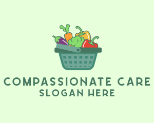 Vegetable Grocery Basket logo design