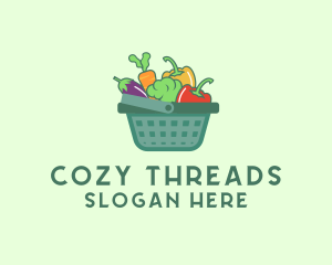 Vegetable Grocery Basket logo design