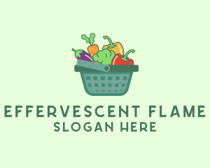 Vegetable Grocery Basket logo design