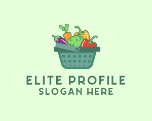 Vegetable Grocery Basket logo design