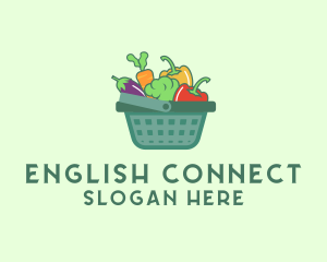 Vegetable Grocery Basket logo design