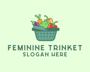 Vegetable Grocery Basket logo design