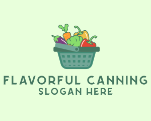 Vegetable Grocery Basket logo design