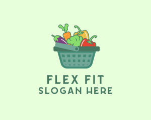 Vegetable Grocery Basket logo design