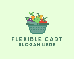 Vegetable Grocery Basket logo design