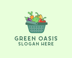 Vegetable Grocery Basket logo design