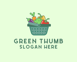 Vegetable Grocery Basket logo design