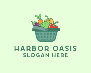 Vegetable Grocery Basket logo design