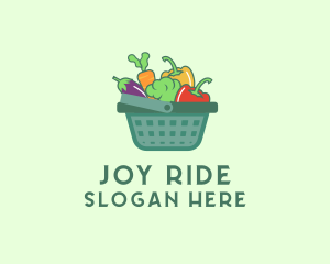 Vegetable Grocery Basket logo design