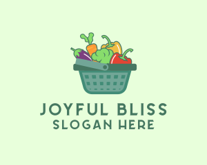 Vegetable Grocery Basket logo design