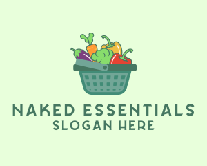 Vegetable Grocery Basket logo design