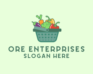 Vegetable Grocery Basket logo design