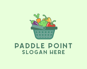 Vegetable Grocery Basket logo design