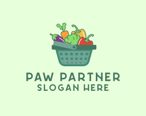 Vegetable Grocery Basket logo design