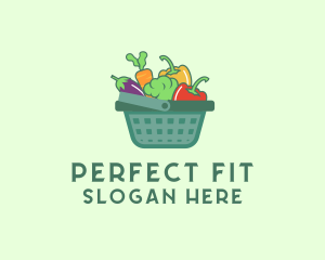 Vegetable Grocery Basket logo design