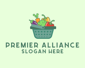 Vegetable Grocery Basket logo design