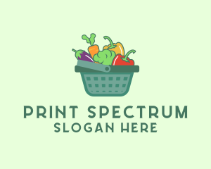 Vegetable Grocery Basket logo design