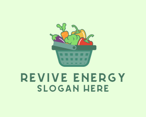 Vegetable Grocery Basket logo design