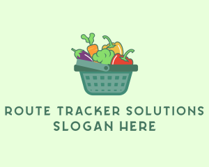 Vegetable Grocery Basket logo design