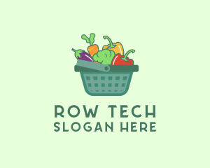 Vegetable Grocery Basket logo design