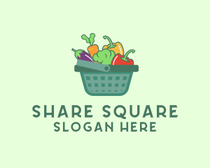 Vegetable Grocery Basket logo design