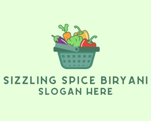 Vegetable Grocery Basket logo design