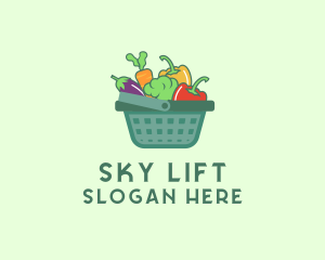 Vegetable Grocery Basket logo design