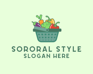 Vegetable Grocery Basket logo design