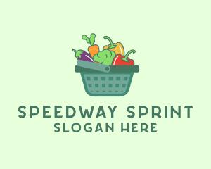 Vegetable Grocery Basket logo design