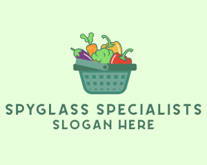 Vegetable Grocery Basket logo design