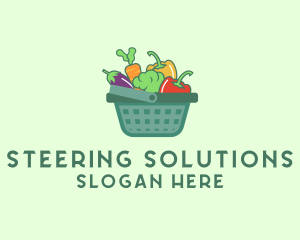 Vegetable Grocery Basket logo design