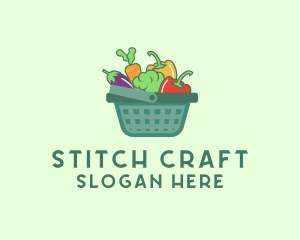 Vegetable Grocery Basket logo design