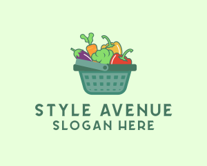 Vegetable Grocery Basket logo design