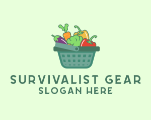 Vegetable Grocery Basket logo design